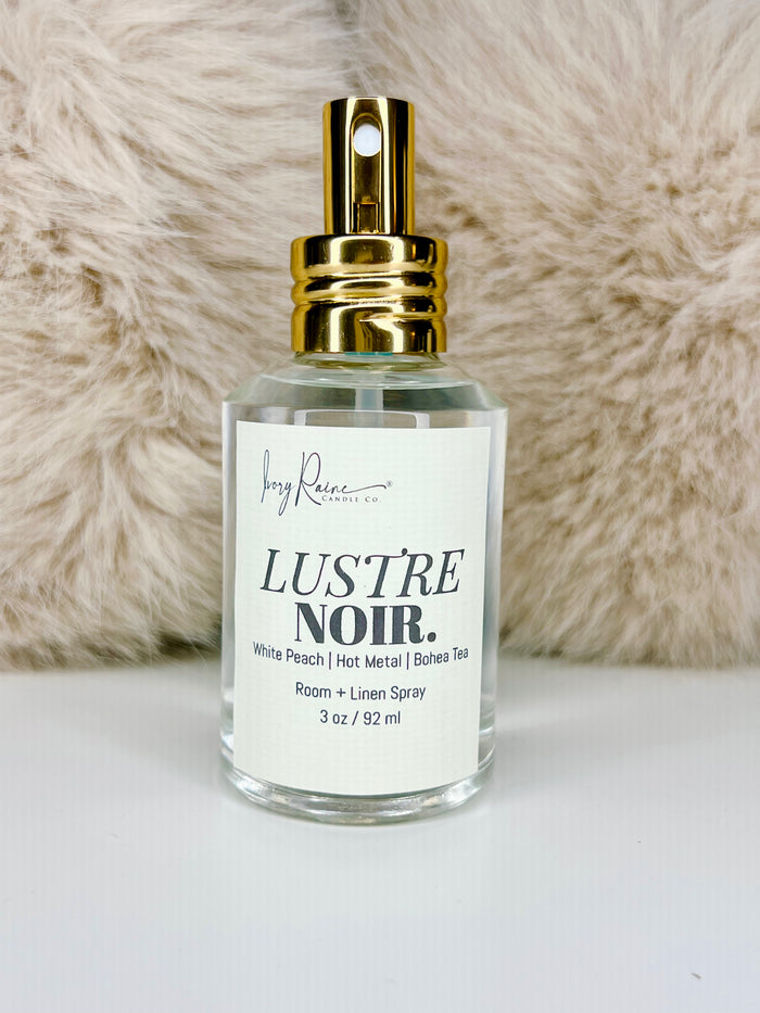 Lustre Noir room spray by Ivory Raine Candle Co.